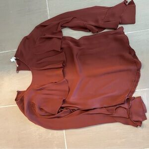 Elegant Rust Blouse by Veronica Beard